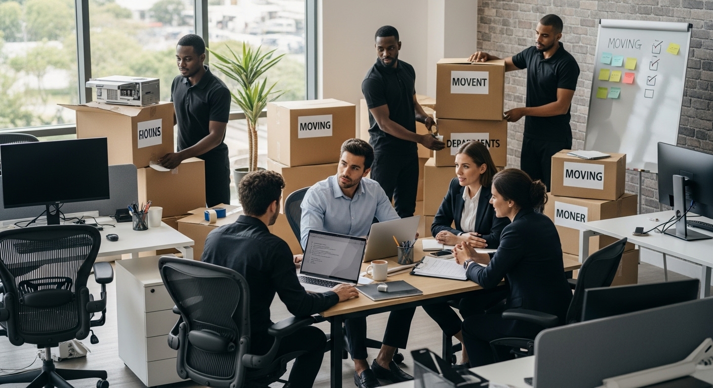 corporate office move, professional movers, business relocation
