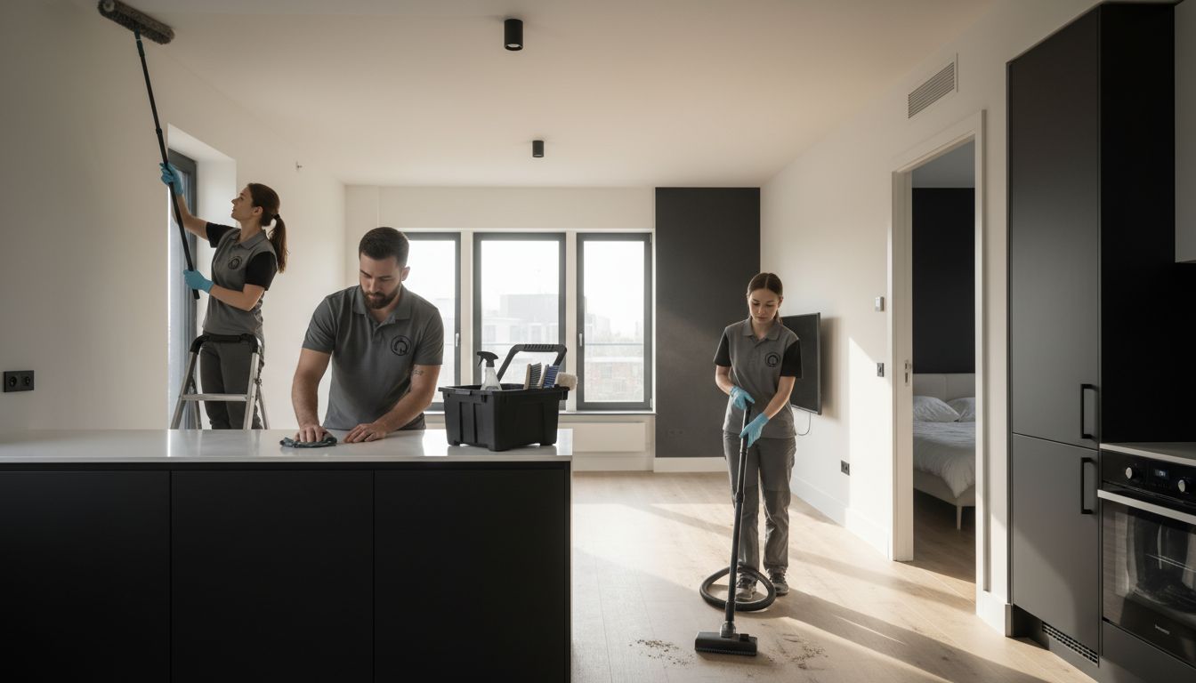 move-out cleaning team