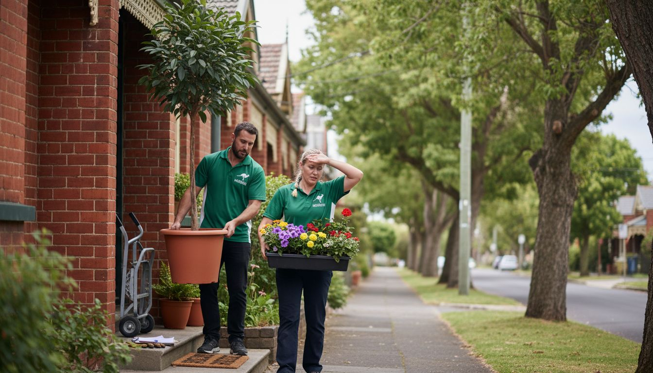 Team moving plants from Melbourne home