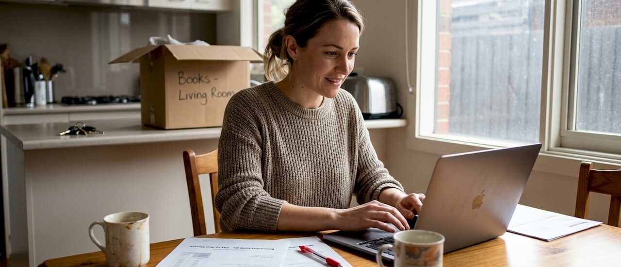 Comparing moving quotes in home kitchen office