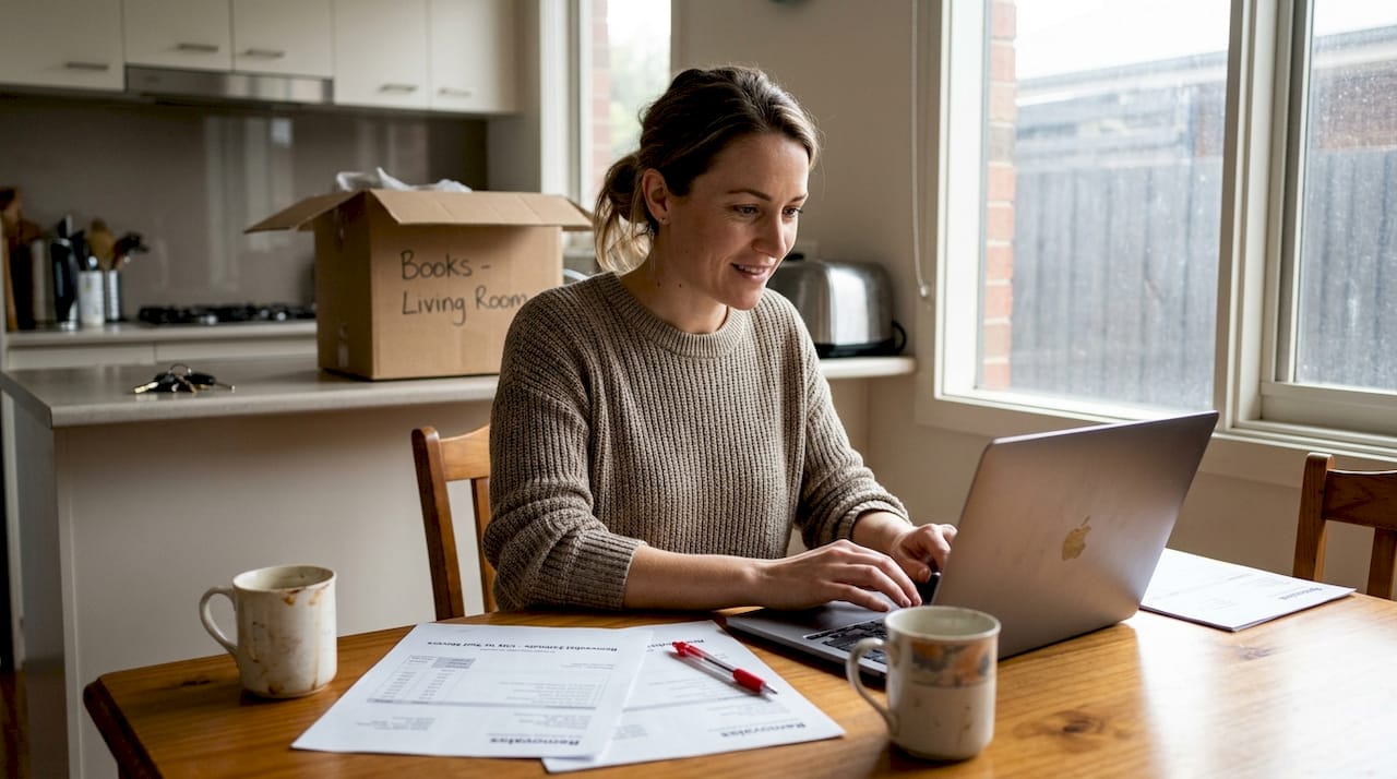Comparing moving quotes in home kitchen office