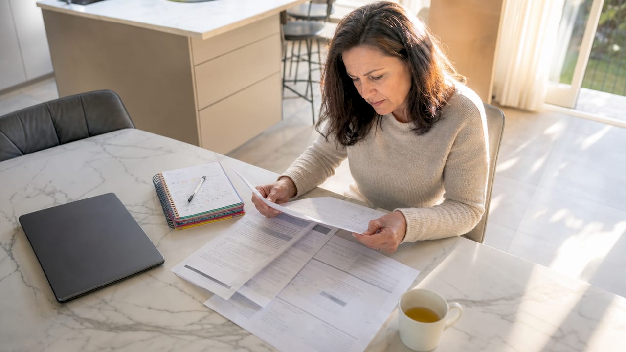 Woman reviewing interstate moving cost quotes