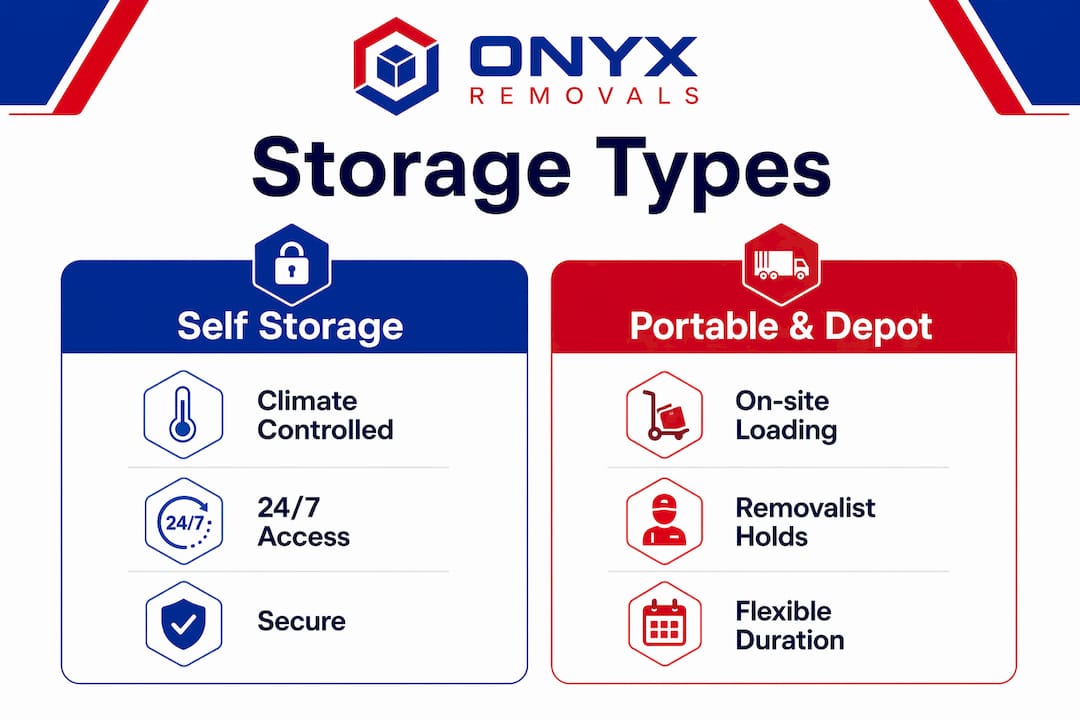Infographic comparing self storage and portable container options