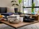 Essential apartment move-in items arranged on kitchen counter