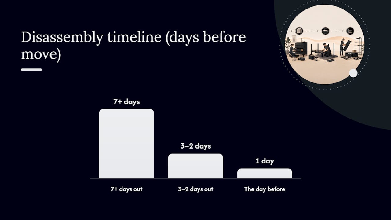 What's the best timeline for furniture disassembly before move day? — overview diagram