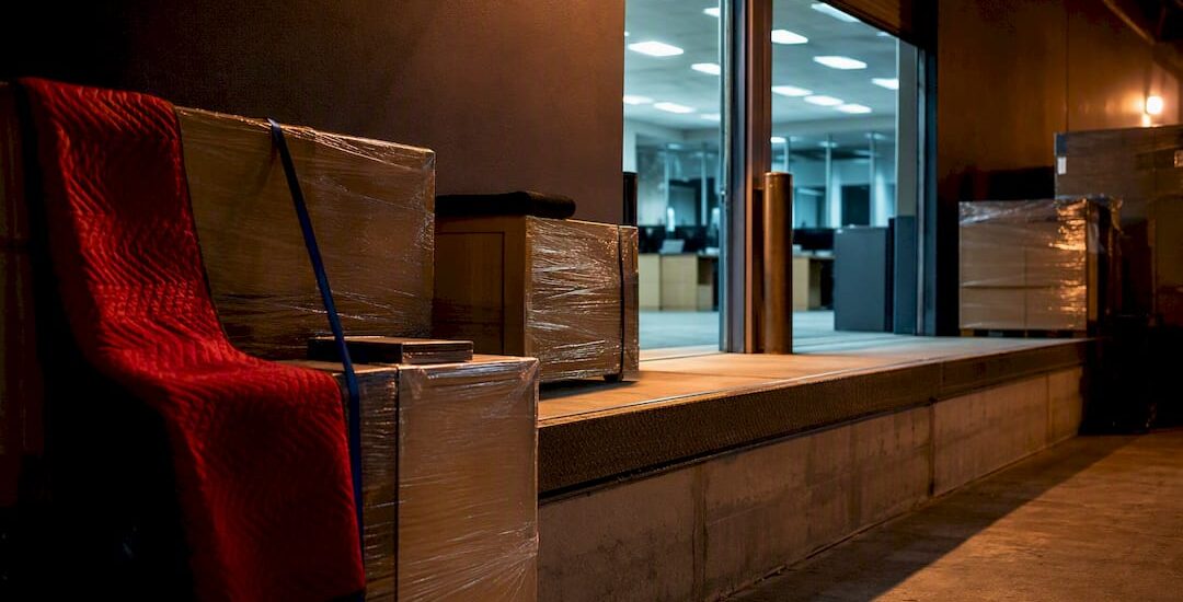 After-hours office relocation at loading dock