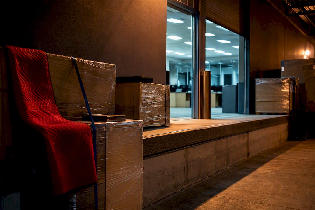 After-hours office relocation at loading dock