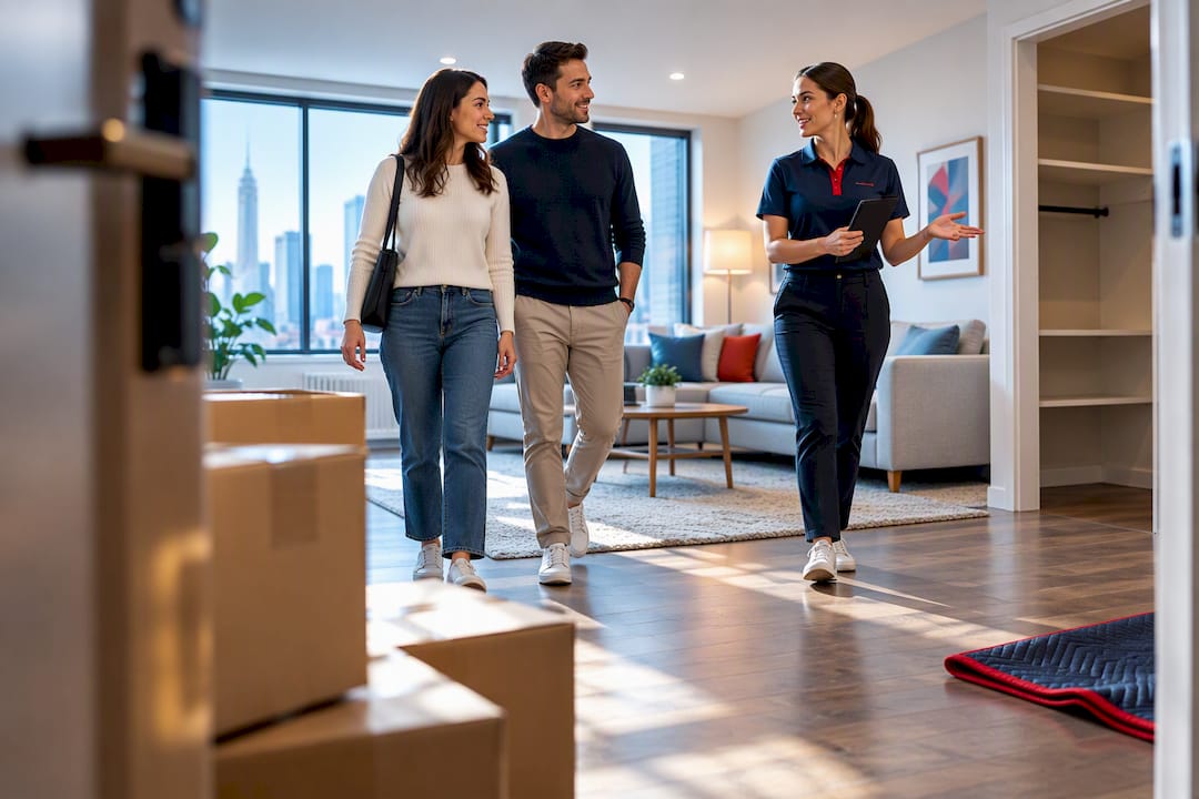 Family viewing a Melbourne rental home