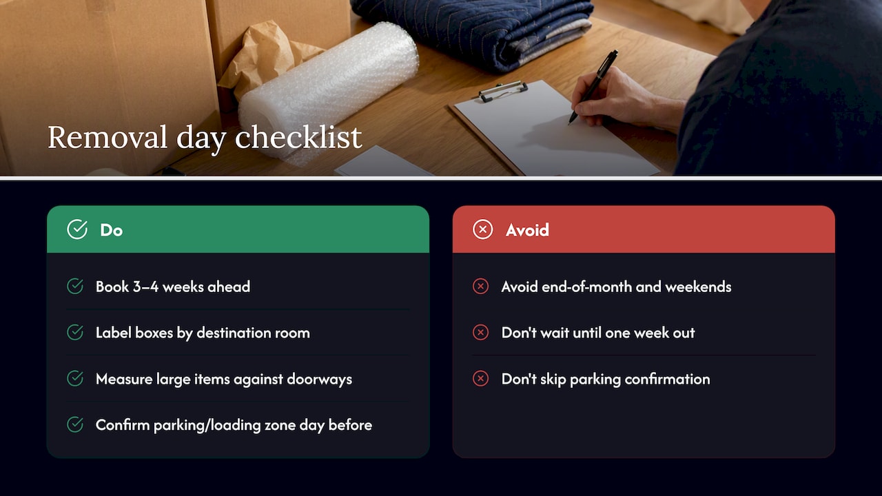 First hand tips from a removalist — overview diagram