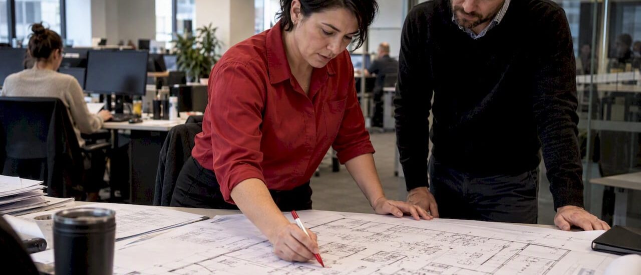 Facilities manager planning an office relocation