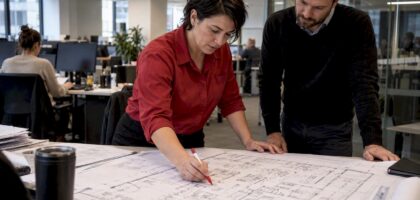 Facilities manager planning an office relocation