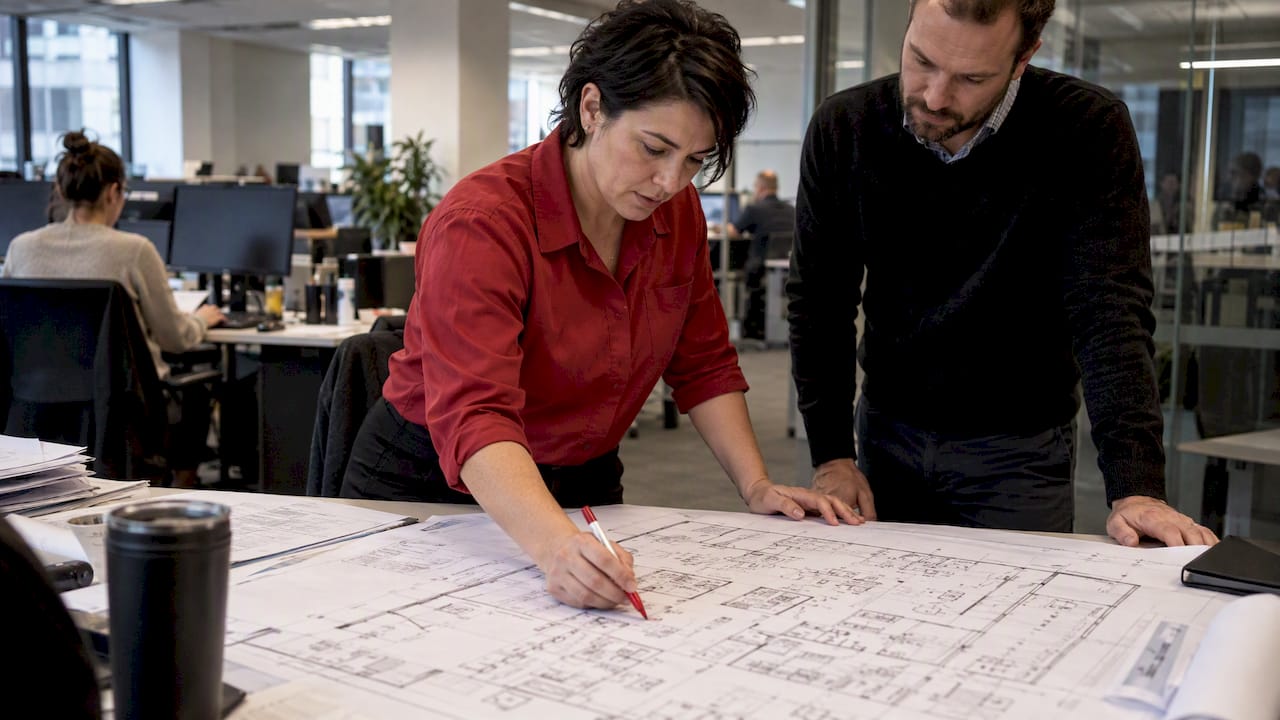 Facilities manager planning an office relocation